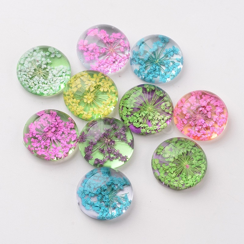 Handmade Glass Flat Back Cabochons Lbeads