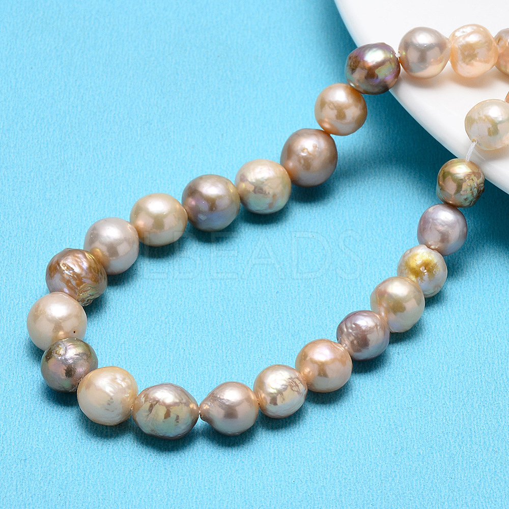 Natural Baroque Pearl Keshi Pearl Beads Strands Lbeads