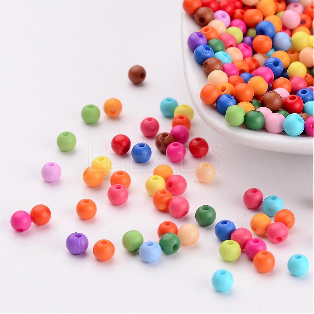 Solid Chunky Acrylic Ball Beads - Lbeads.com