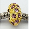 Alloy Rhinestone European Beads CPDL-H011-2-2