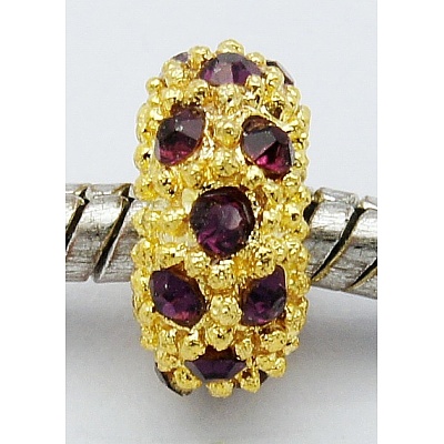 Alloy Rhinestone European Beads CPDL-H997-10-1