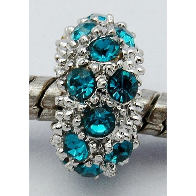 Alloy Rhinestone European Beads CPDL-H998-13-1