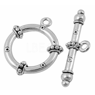 Tibetan Style Toggle Clasps EA9148Y-1