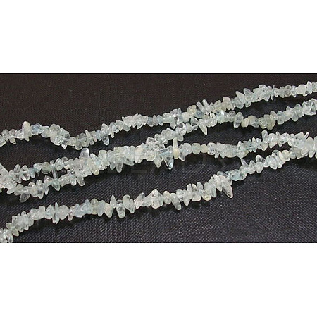 Natural Aquamarine Chips Beads Strands F035-1