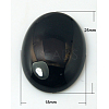 Natural Dyed & Heated Black Agate Cabochons G-BA25x18x5-1