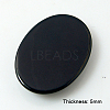 Natural Dyed & Heated Black Agate Cabochons G-BA25x18x5-2
