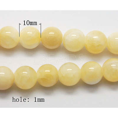 Natural Yellow Jade Beads G-Q278-1-1