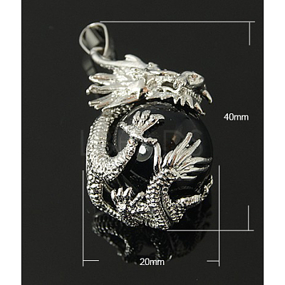 Natural Dyed & Heated Black Agate Pendants G-Q732-5-1
