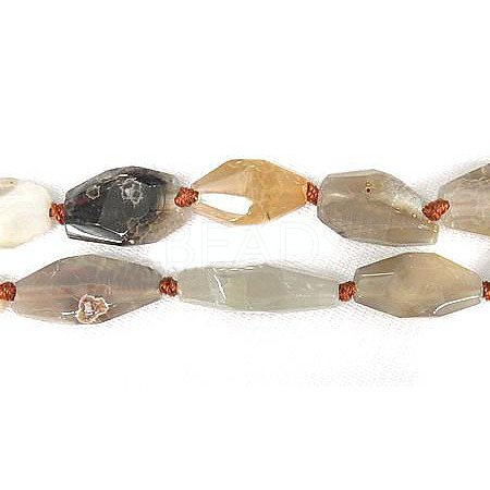 Natural Agate Beads Strands G-N212-23A-1
