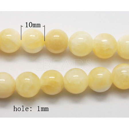 Natural Yellow Jade Beads G-Q278-1-1