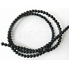 Grade A Round Frosted Dyed & Heated Black Agate G447-1-1