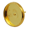 Brass Stud Earring Settings IFIN-Q006-G-2