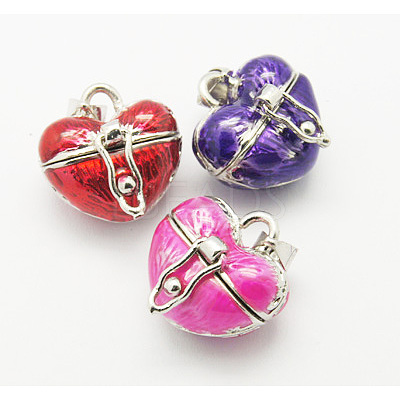 Brass Prayer Box Pendants KK-Q198-M-1