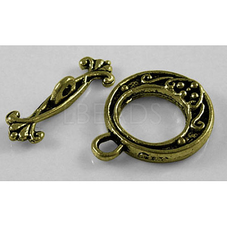 Tibetan Style Alloy Toggle Clasps MLF1081Y-NF-1