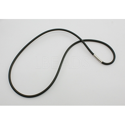 Rubber Cord with Brass Findings NFS164-3-1