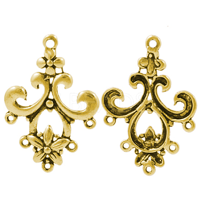 Tibetan Style Alloy Chandelier Component PALLOY-EA8536Y-AG-1