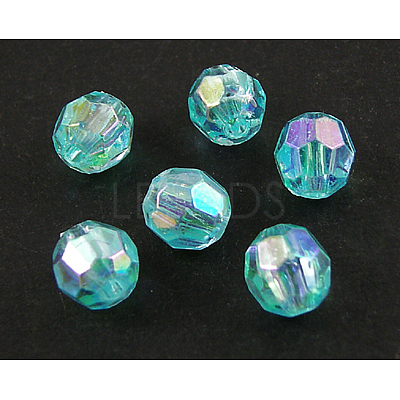 Eco-Friendly Transparent Acrylic Beads PL642-25-1
