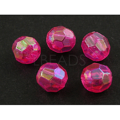 Eco-Friendly Transparent Acrylic Beads PL642-9-1