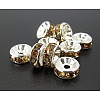 Brass Rhinestone Spacer Beads RB-A004-10-1