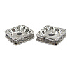 Brass Rhinestone Spacer Beads RB-A013-6x6-01P-1