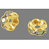 Brass Rhinestone Spacer Beads RB-A014-L6mm-28G-NF-1