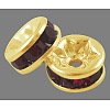 Brass Rhinestone Spacer Beads RB-A014-Z6mm-22G-1