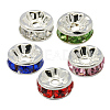 Brass Grade A Rhinestone Spacer Beads RB-A014-Z7mm-S-1