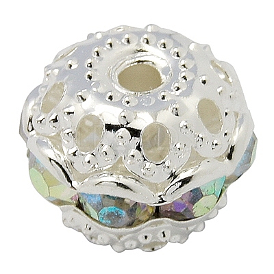 Brass Rhinestone Beads RB-A011-10mm-28S-1