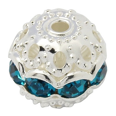 Brass Rhinestone Beads RB-A011-8mm-06S-1