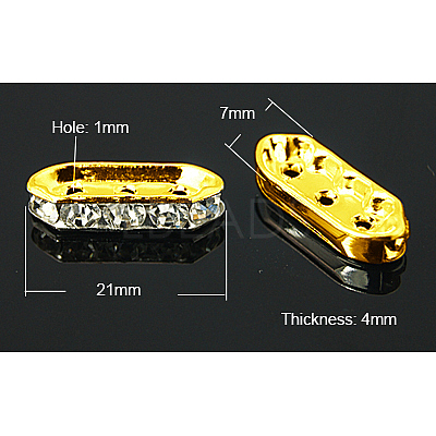 Brass with Grade A Rhinestone Bridge Spacers RB-H236-G-1
