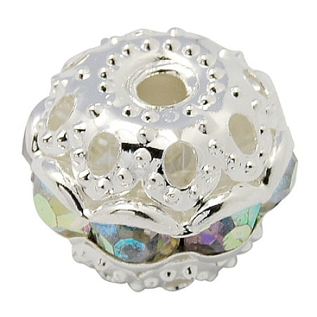 Brass Rhinestone Beads RB-A011-10mm-28S-1