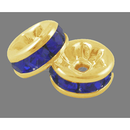 Brass Rhinestone Spacer Beads RB-A014-Z5mm-05G-NF-1