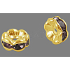 Brass Rhinestone Spacer Beads RSB030NF-16G-1