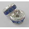 Brass Grade A Rhinestone Spacer Beads RSB035NF-14-1