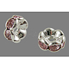 Brass Grade A Rhinestone Spacer Beads RSB160NF-07-1