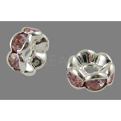 Brass Grade A Rhinestone Spacer Beads RSB160NF-07-1