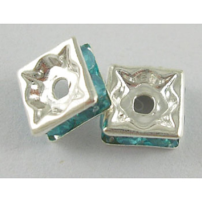 Brass Rhinestone Spacer Beads RSB6mmC11-1