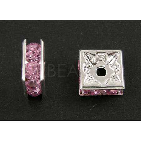Brass Rhinestone Spacer Beads RSB074NF-07S-1