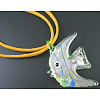 Handmade Silver Foil Glass Pendants SLSP43-2