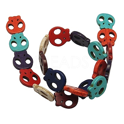 Synthetic Magnesite Beads Strands TURQ-21X20-1