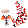 Artificial Plastic Butterfly Decorations DJEW-WH0001-01F-1
