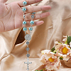 60Pcs Tibetan Style Alloy Flat Round Beads TIBEB-SC0001-58-5
