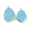 Synthetic Turquoise Pendants KK-F868-32P-01-1