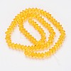 Faceted Bicone Transparent Glass Bead Strands GLAA-J082-A14-2