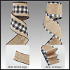 2 Rolls 2 Colors Imitation Burlap Ribbon DIY-CY0001-75-5