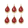 Natural & Synthetic Mixed Gemstone Teardrop Charms KK-B157-33G-2