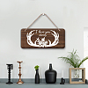 Natural Wood Hanging Wall Decorations HJEW-WH0015-005-6
