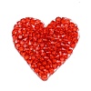 Heart Glitter Hotfix Rhinestone DIY-WH0268-17C-1