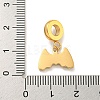 Ion Plating(IP) 304 Stainless Steel Black Enamel European Dangle Charms STAS-U005-35G-3