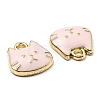 Golden Plated Alloy Charms ENAM-L042-01G-02-3